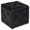 Pouf cubique Talbott de 17,5 po - similicuir noir