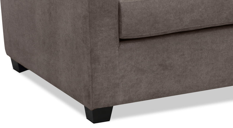 Sofa-lit double Becca en chenille –  anthracite