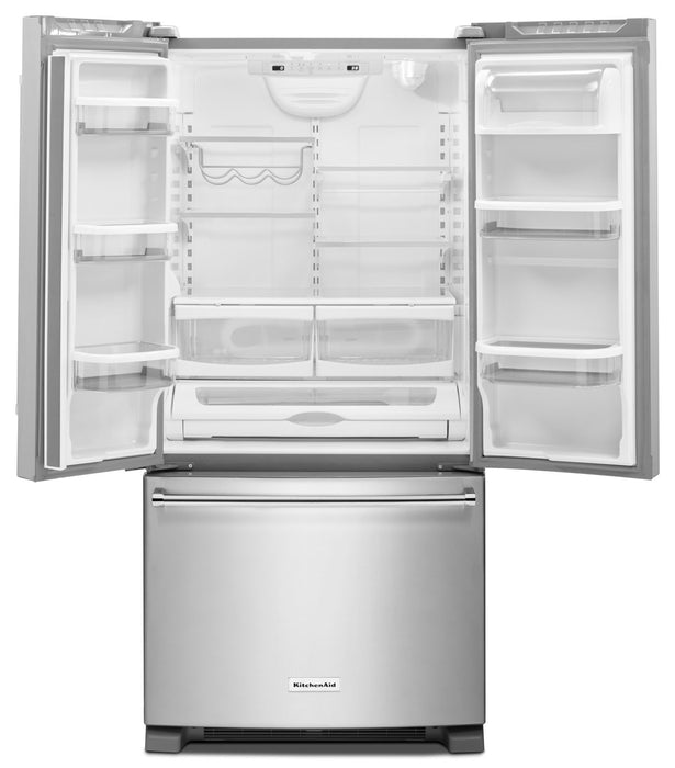 Réfrigérateur KitchenAid de 22 pi³ et de 33 po à portes françaises - acier inoxydable - KRFF302ESS