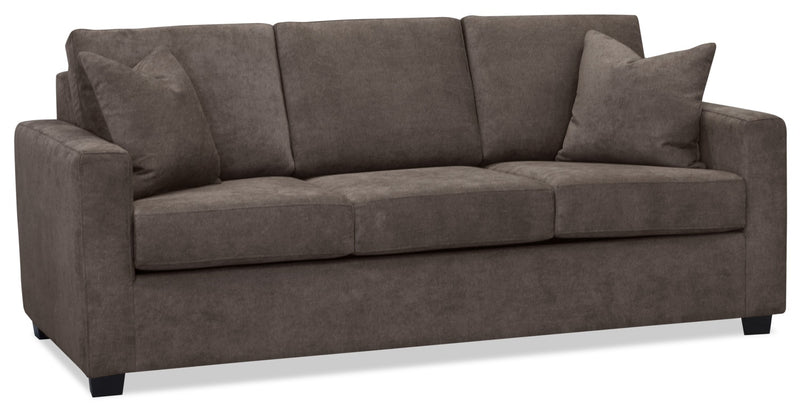 Sofa-lit double Becca en chenille –  anthracite