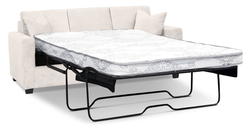 Sofa-lit double Becca en chenille –  argenté