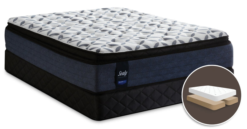 Ensemble moelleux à plateau-coussin divisé Kingsmill Posturepedic de Sealy pour grand lit 