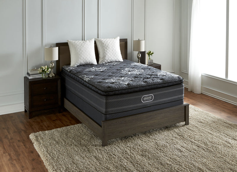 Ensemble matelas semi-ferme à plateau-coussin épais Devotion Beautyrest Black pour grand lit
