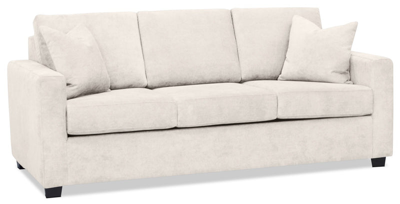 Sofa-lit double Becca en chenille –  argenté