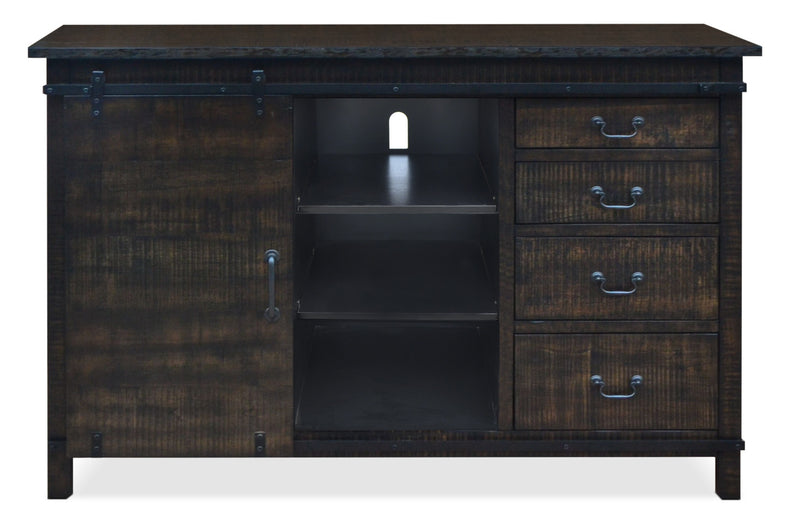 Desserte à porte de grange – brune