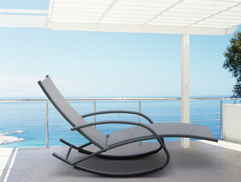 Chaise longue berçante Kerlaz - grise