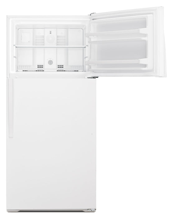 Réfrigérateur Whirlpool de 14,3 pi³ et de 28 po à congélateur supérieur - blanc - WRT134TFDW