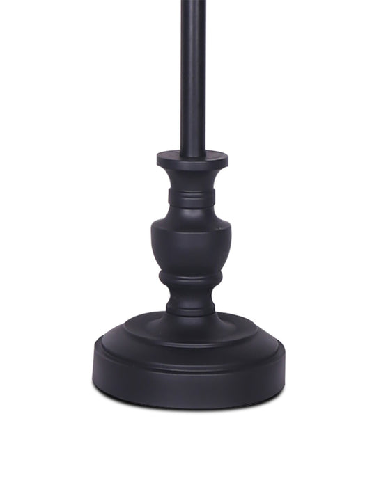 Ensemble 3 lampes Quinn traditionnelles noires, 2 lampes de table et 1 lampe à pied