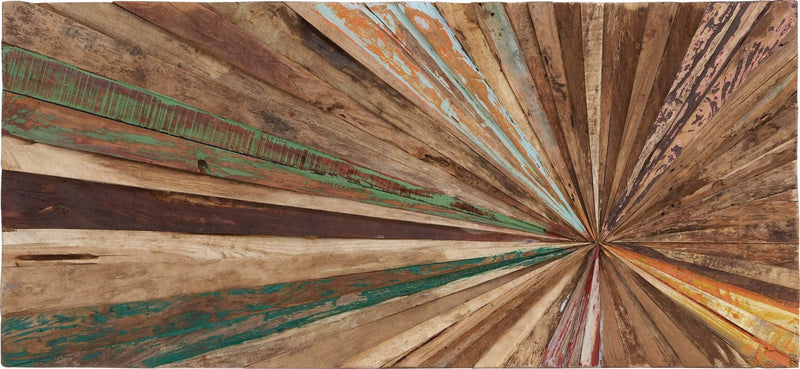 Panneau mural décoratif abstrait en bois – 39 po x 18 po