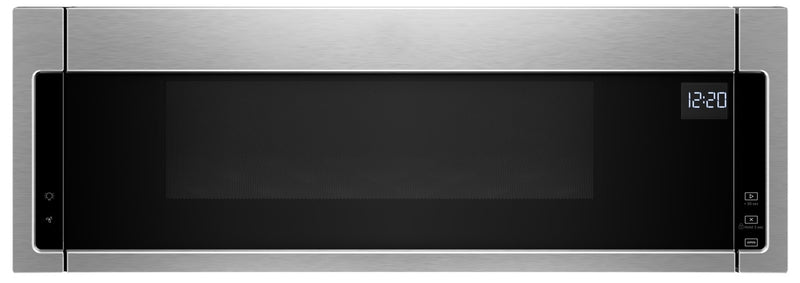Four à micro-ondes à hotte intégrée mince Whirlpool de 1,1 pi³ avec cuisson à 900 W - acier inoxydable - YWML55011HS