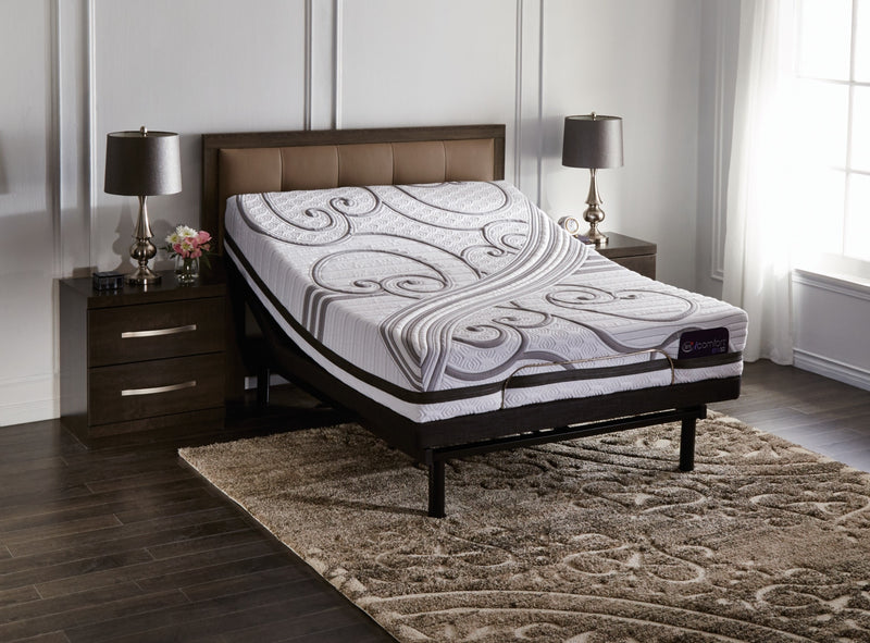 Matelas Gravati iComfort EFX3D pour lit simple très long avec base ajustable Motion Essentials 3