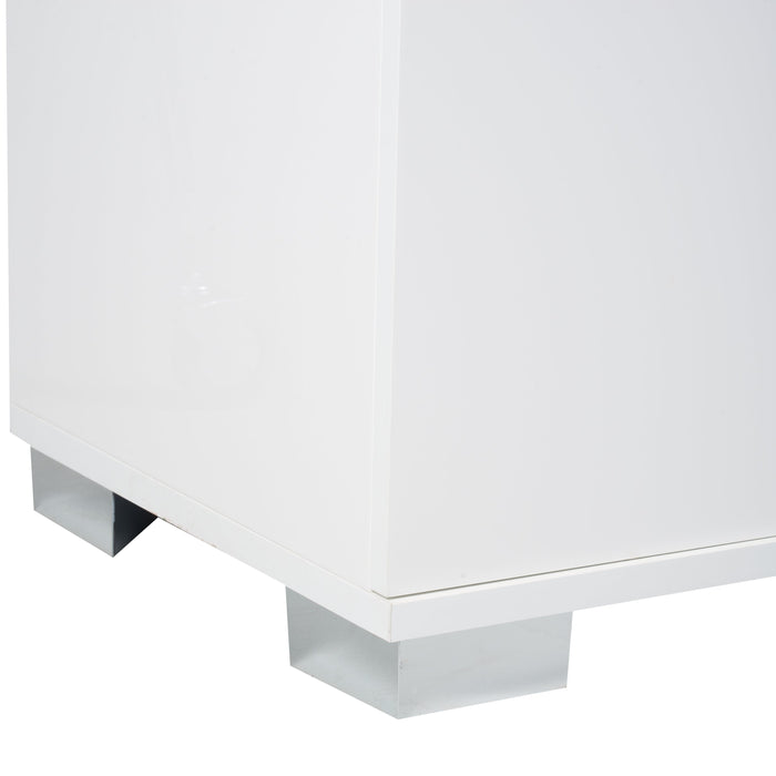 Desserte de salle à manger Raia avec rangement - fabriquée en Italie, moderne, 79,5 po (L) - blanche