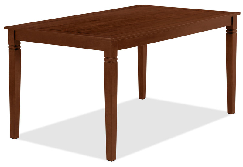 Ensemble de salle à manger Aran 7 pièces avec table de 60 po (L) et 6 chaises - brun