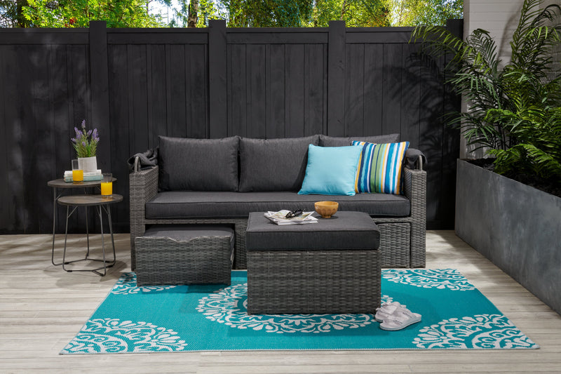 2 tables d'appoint gigognes Remmi de 18 po - gris sable et gris métallisé 