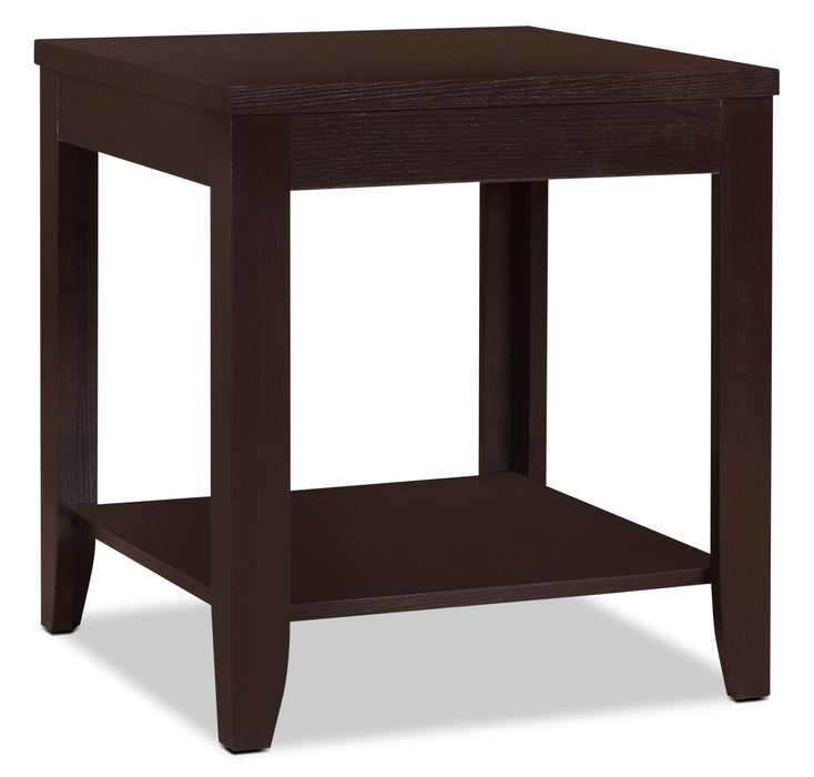 Ensemble 3 tables traditionnelles Aspen de 47,3 po (table à café et 2 tables de bout) - brun espresso