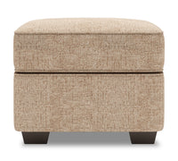  Pouf Roll de Sofa Lab de 24 po fabriqué au Canada en tissu de chenille - taupe Luxury Taupe 