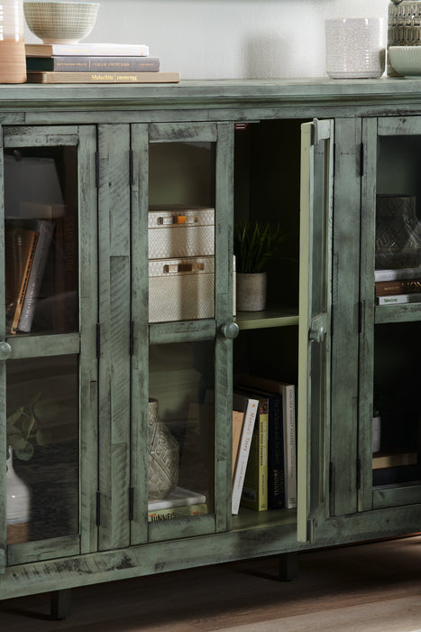 Grande armoire décorative Rocco de 70 po avec 6 portes - bleu antique