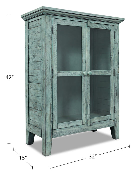 Armoire décorative Rocco de 32 po avec 2 portes - bleu antique