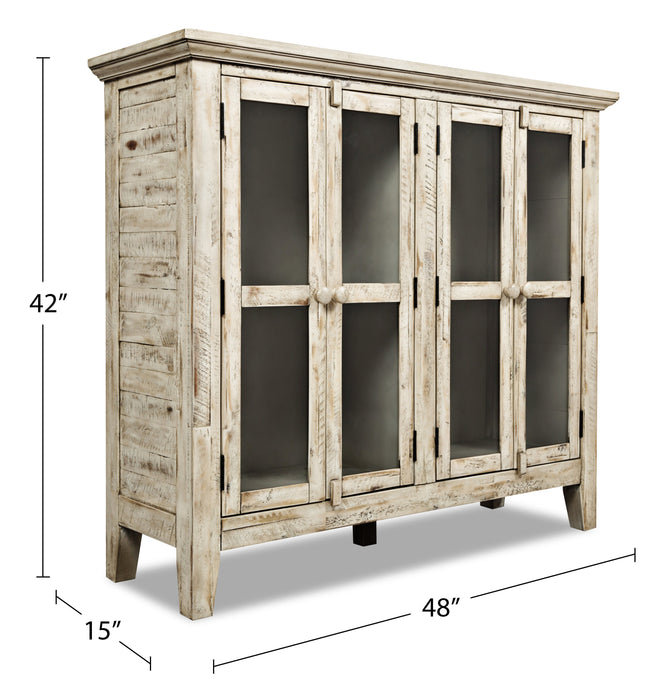 Armoire décorative Rocco de 48 po avec 4 portes - crème