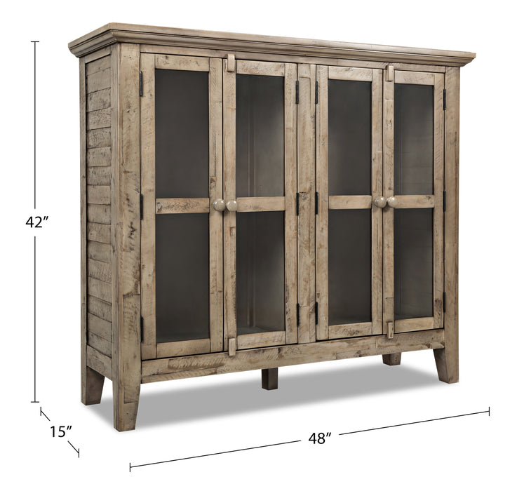 Armoire décorative Rocco de 48 po avec 4 portes - bois naturel