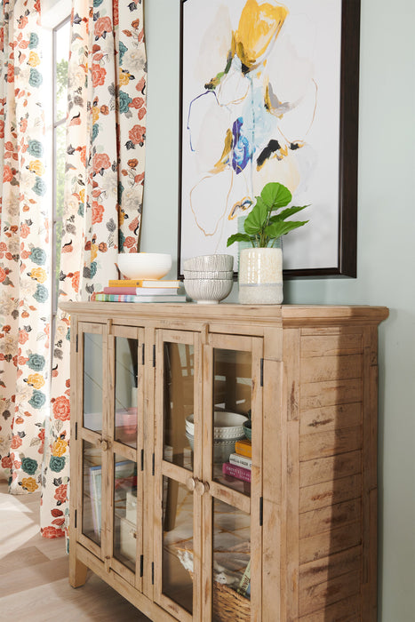 Armoire décorative Rocco de 48 po avec 4 portes - bois naturel