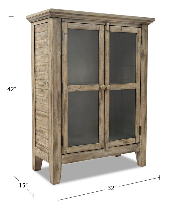 Armoire décorative Rocco de 32 po avec 2 portes - bois naturel