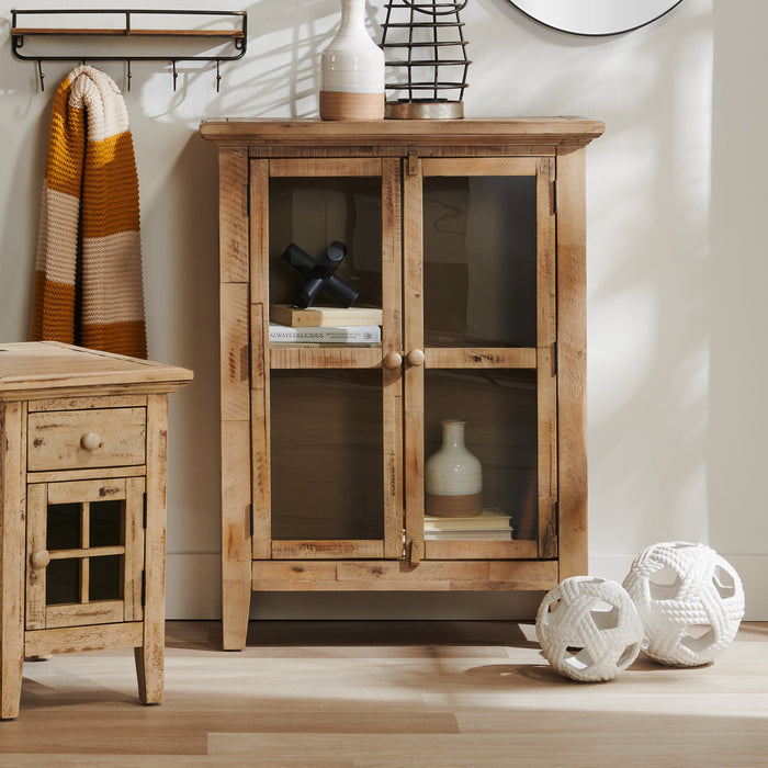 Armoire décorative Rocco de 32 po avec 2 portes - bois naturel