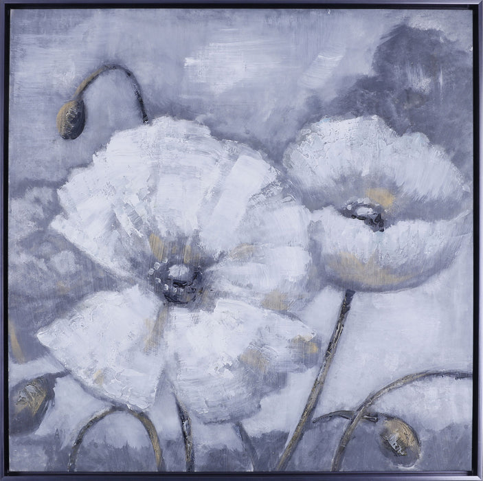 Fleurs blanches I – 37,5 po x 37,5 po