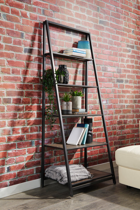 Bibliothèque Santa Mon de 30 po avec 5 tablettes ouvertes - espresso