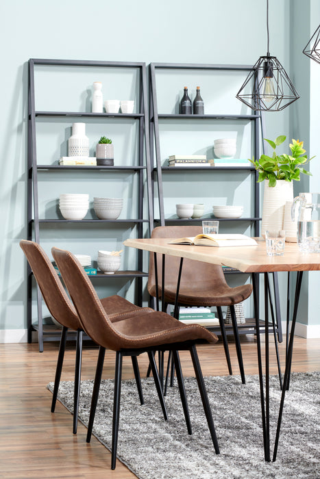 Bibliothèque Santa Mon de 30 po avec 5 tablettes ouvertes - espresso