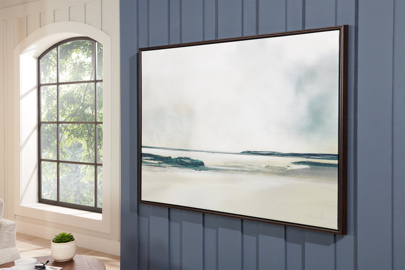 Paysage marin à l’acrylique - 38 po x 50 po 