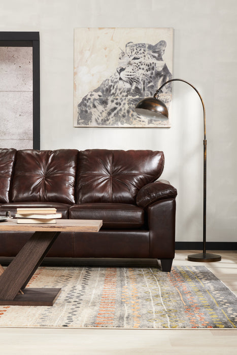 Lampe à pied de 62,75 po en métal bronze haricot avec tête de lampe réglable