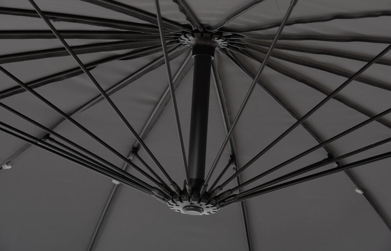 Parasol Shanghai pour la terrasse avec base 4 pièces - anthracite