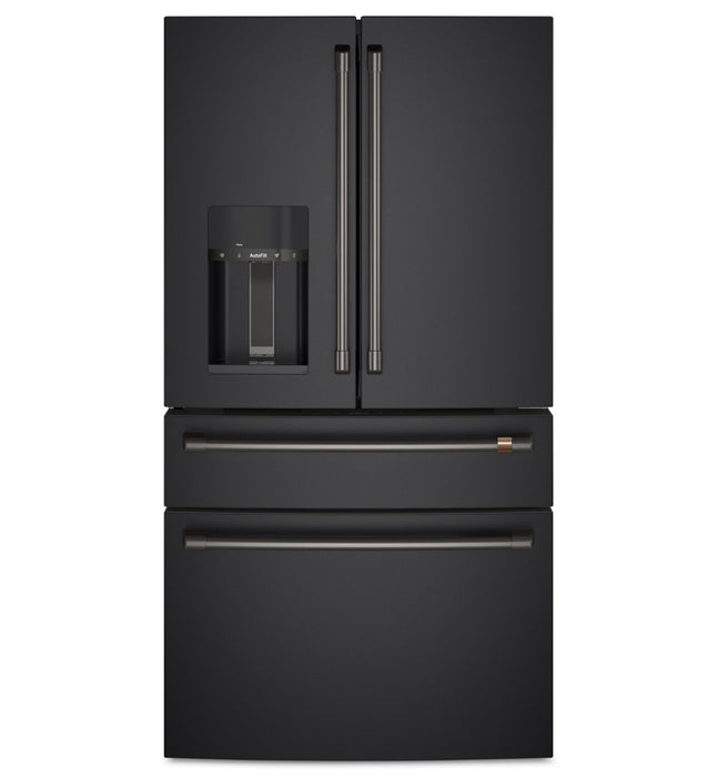 Trousse de poignées Café 4 pièces noir brossé pour réfrigérateur à portes françaises - CXQB4H4PNBT