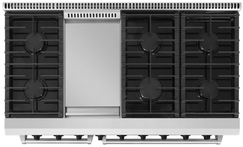 Cuisinière professionnelle à gaz Thor Kitchen de 6,8 pi³ à six brûleurs – LRG4807U-SS