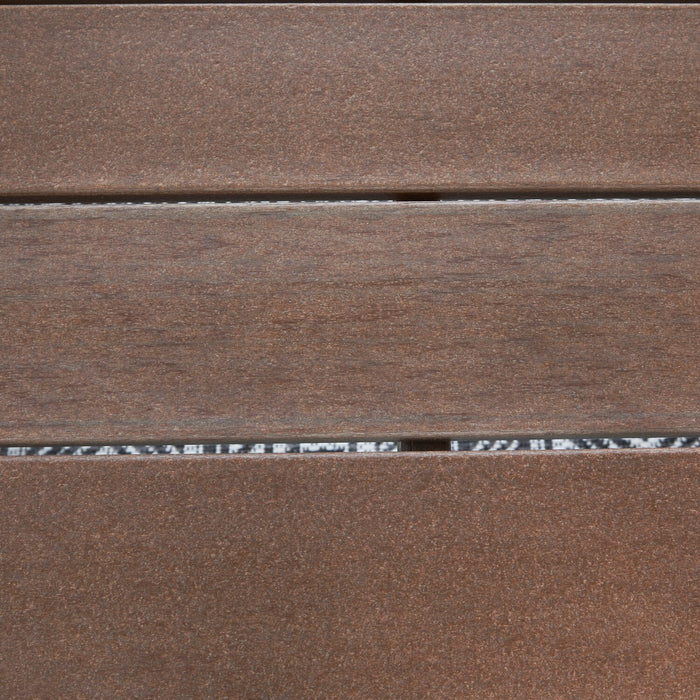 Table de bout Nome pour la terrasse à l’extérieur - 21,5 po (L), plastique à haute densité, résistante aux rayons UV et aux intempéries - brune