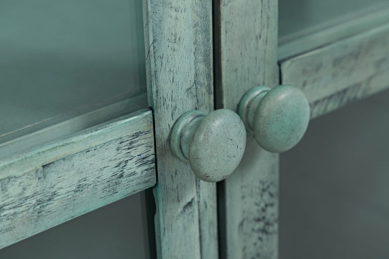 Armoire décorative Rocco de 32 po avec 2 portes - bleu antique