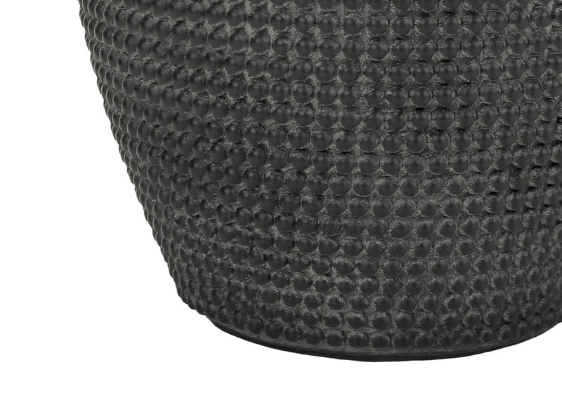 Lampe de table texturée de 24 po noire avec abat-jour cylindrique