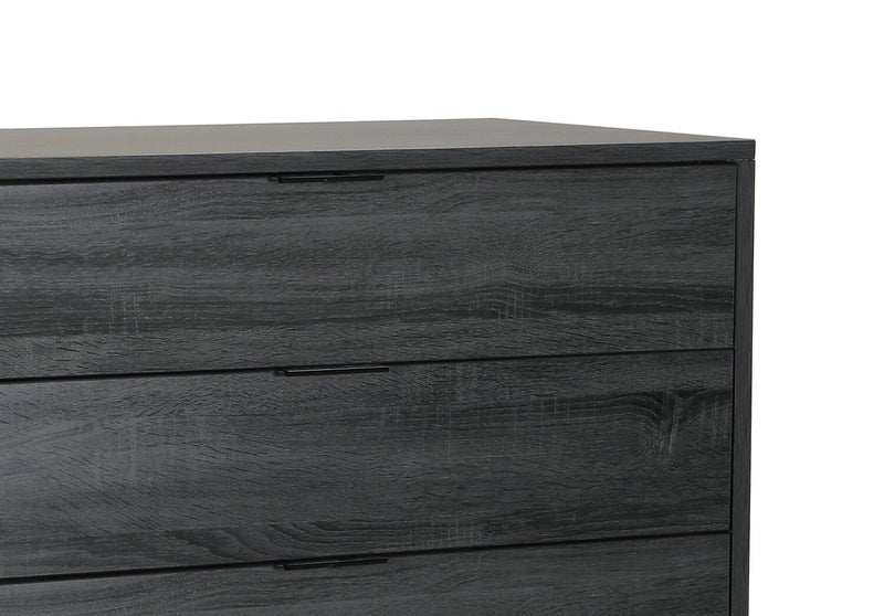 Commode verticale moderne du milieu du 20e siècle Nash de 35,4 po (L) x 35,5 po (H) à 4 tiroirs pour la chambre à coucher - gris foncé