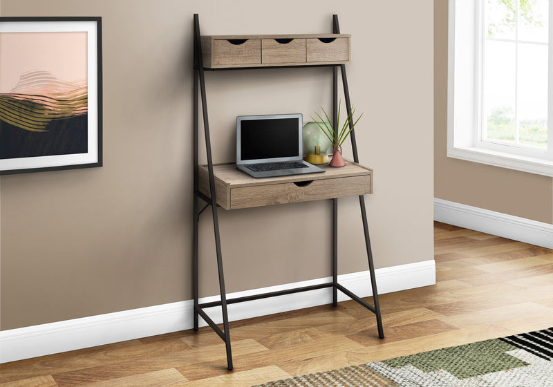Bureau compact Norris de 31,5 po à 4 tiroirs - taupe