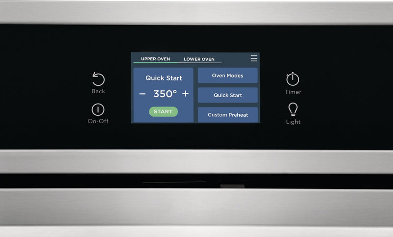 Four mural double électrique Frigidaire de 5,3/5,3 pi³ et de 30 po avec convection à ventilateur - acier inoxydable - FCWD3027AS