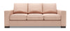 Sofa personnalisable Track de Sofa Lab de 85 po fabriqué au Canada en tissu d’apparence lin avec accoudoirs rectilignes - rose Pax Rose