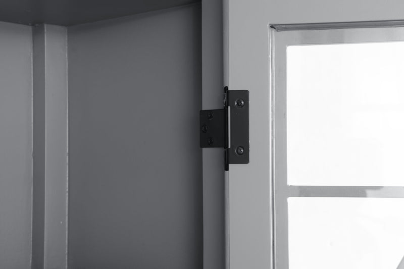 Armoire vitrée Athena de 36 po - grise