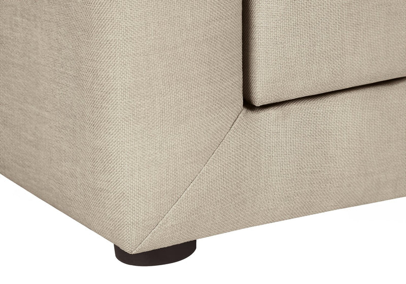 Table de nuit rembourrée Zara de 20,5 po (l) x 20,75 po (H) à 2 tiroirs - beige