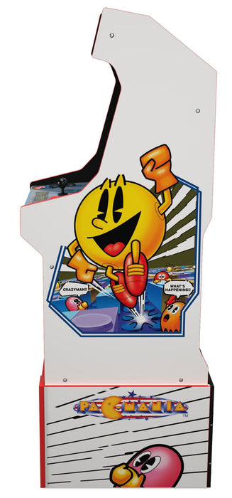 Borne d'arcade édition Bandai Namco Legacy PAC-MANIAMC de Arcade1Up avec plateforme