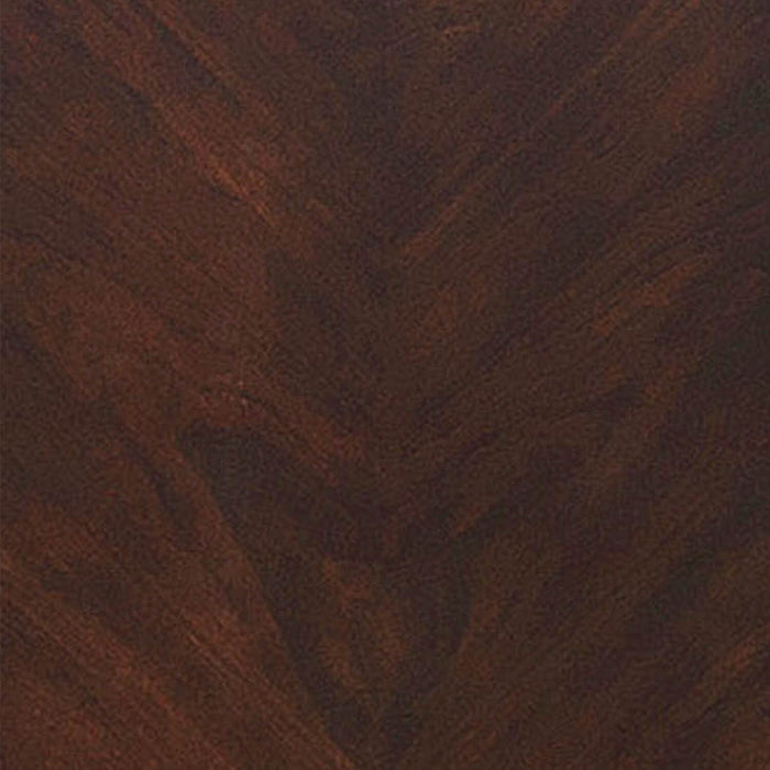 Ensemble de chambre à coucher Wynn 5 pièces avec lit, commode et miroir, brun cerisier - format grand lit