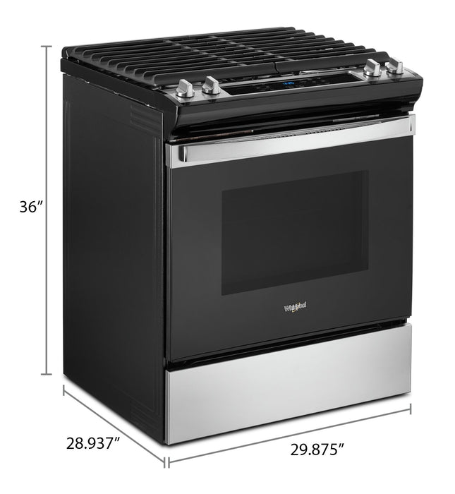 Cuisinière à gaz Whirlpool de 5 pi³ avec autonettoyage - acier inoxydable - WEG515S0LS