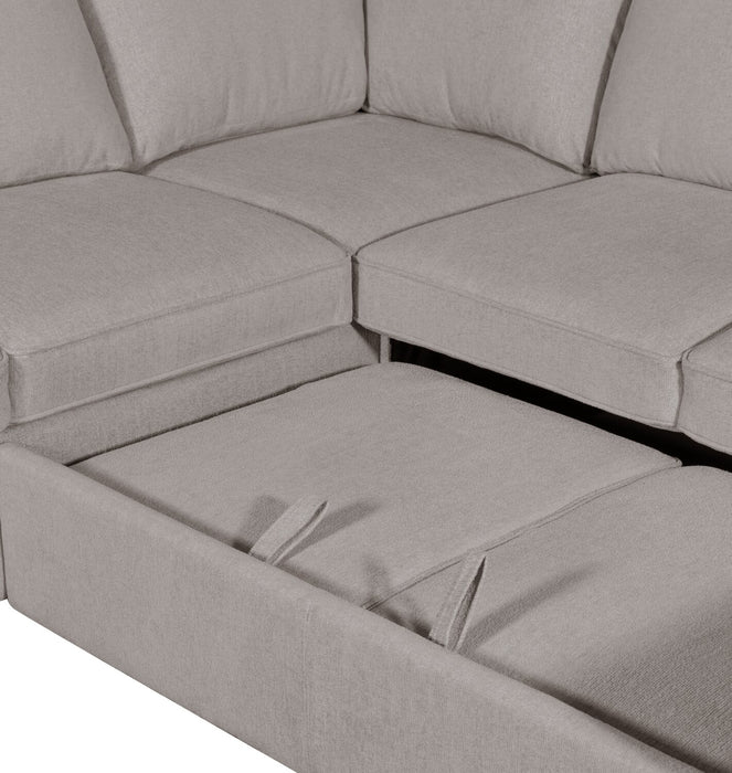 Sofa-lit sectionnel de droite Haven de Scott Living 2 pièces en tissu de chenille - gris