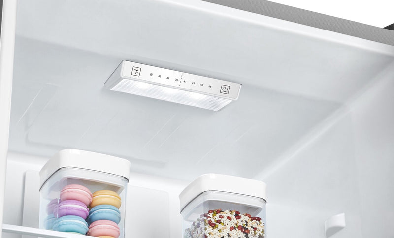 Réfrigérateur Hisense de 10,7 pi³ et de 23,4 po à congélateur inférieur - titane - RB12A2CSE