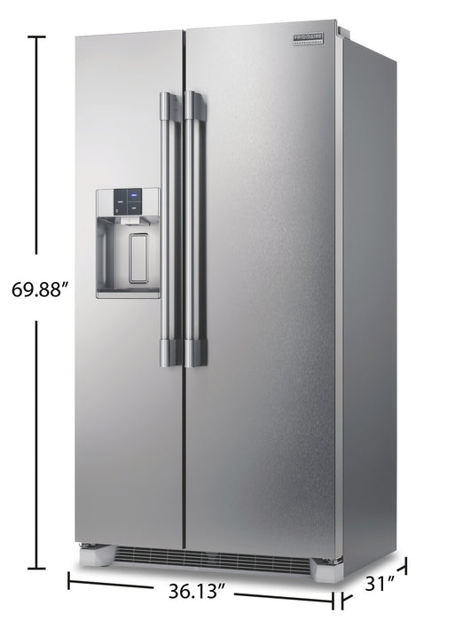 Réfrigérateur Frigidaire Professional de 22,3 pi³ et de 36,1 po de profondeur comptoir à compartiments juxtaposés - acier inoxydable Smudge-ProofMD - PRSC2222AF